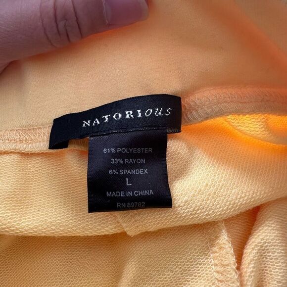 NATORIOUS by Natori Yellow French Terry 2 Piece Zip up Hoodie and Pant Set NEW - Picture 9 of 11